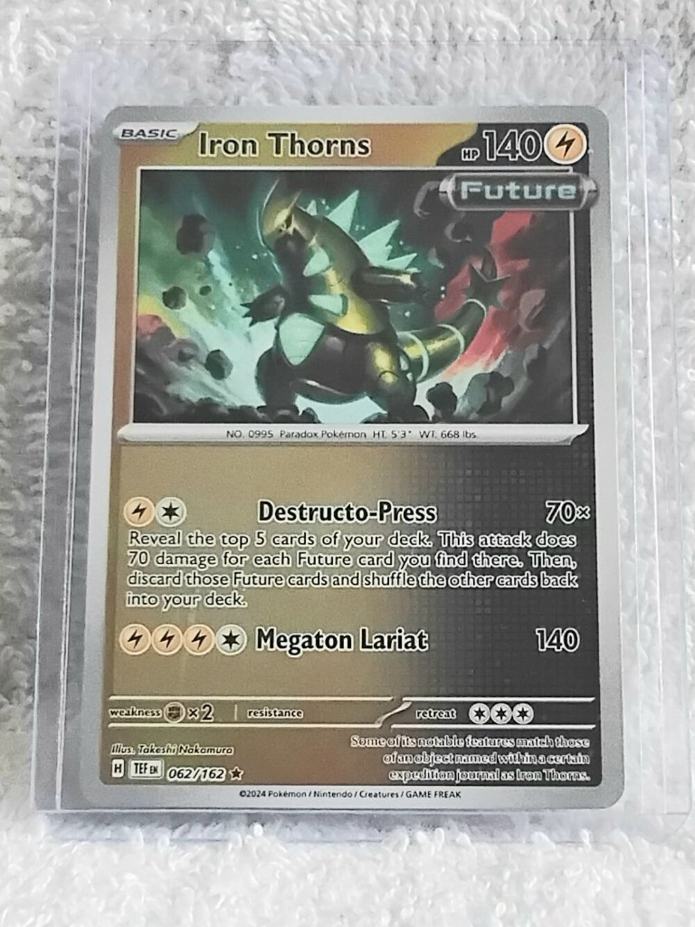 Mint 2024 Pokemon Iron Thorns Future Rev Hollo UC Card 062/162!!